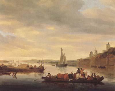 RUYSDAEL, Salomon van The Crossing at Nimwegen (mk080 oil painting image